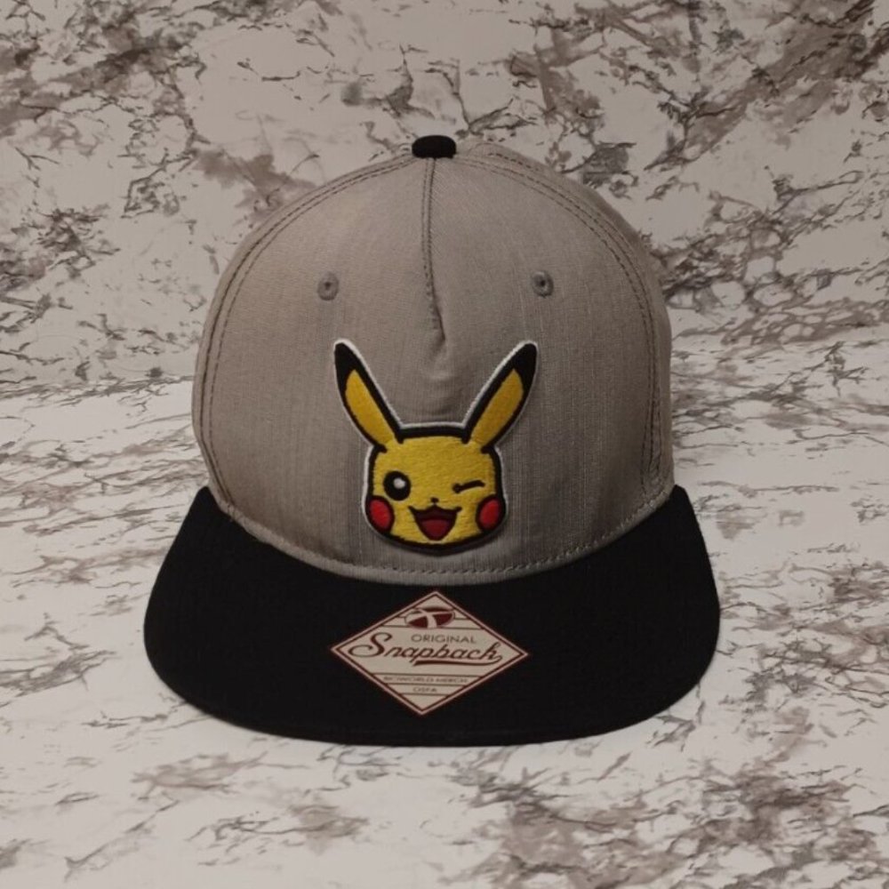 Bioworld PIKACHU POKEMON snapback cap with Original Sticker Label